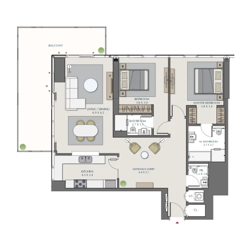 2 bedroom