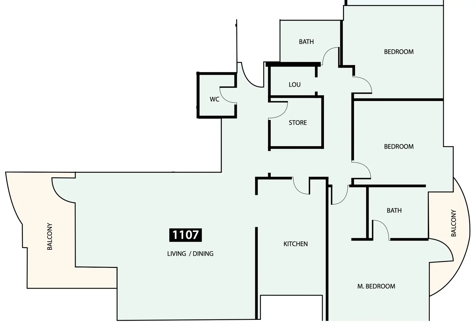 3 Bedrooms apartments - Paradise View 1