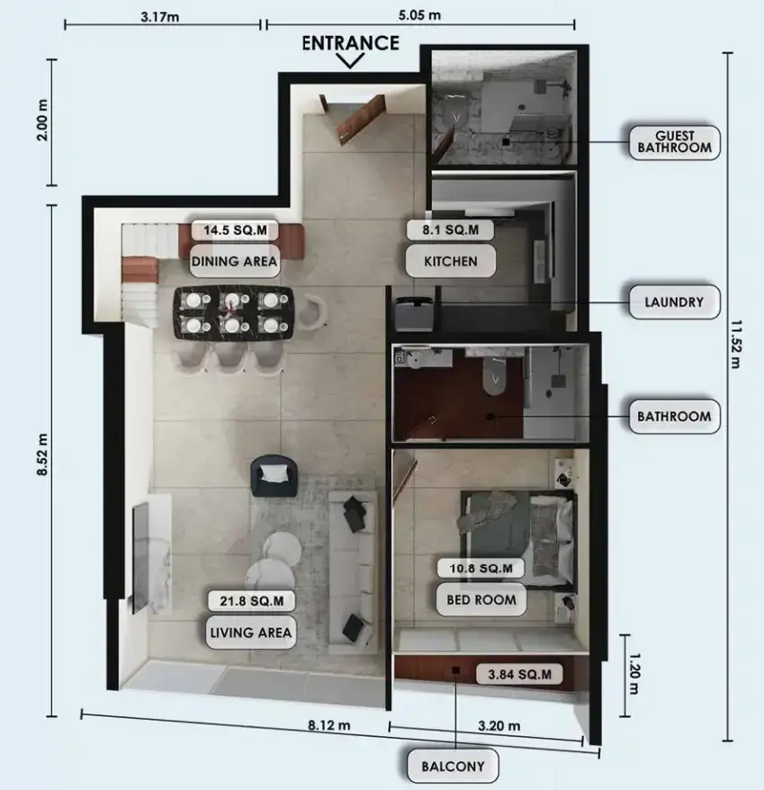 1 Bedroom apartments - Zenith J1