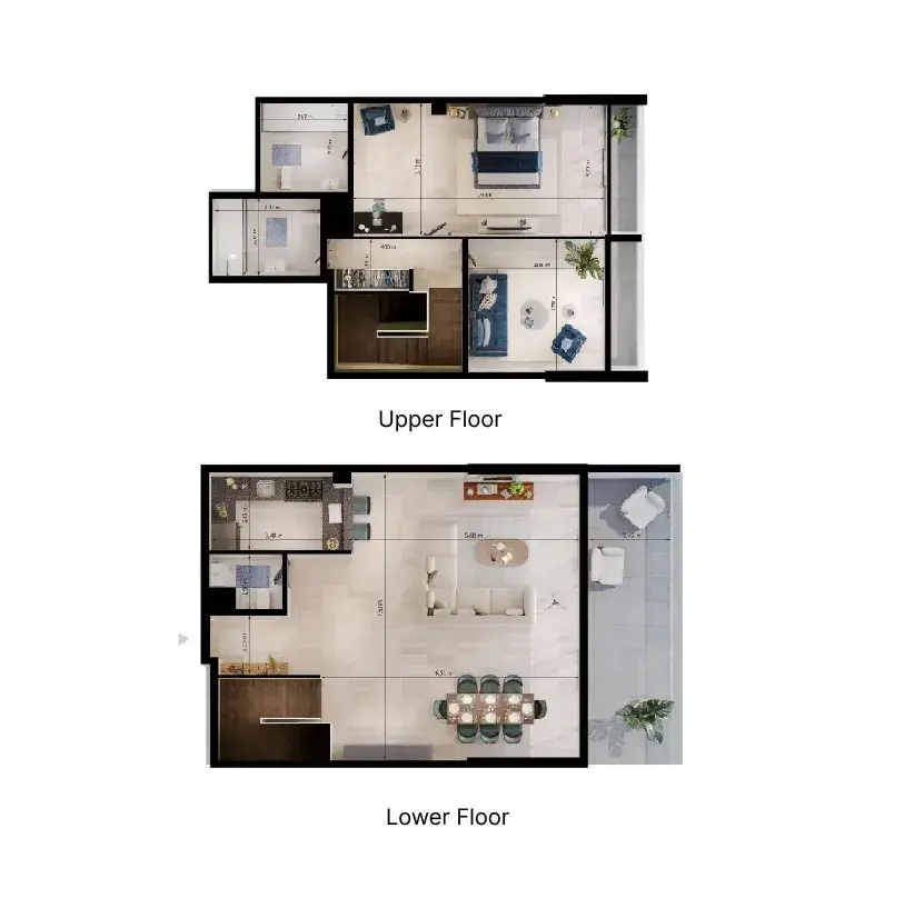 1 Bedroom duplex - Uniestate Prime Tower