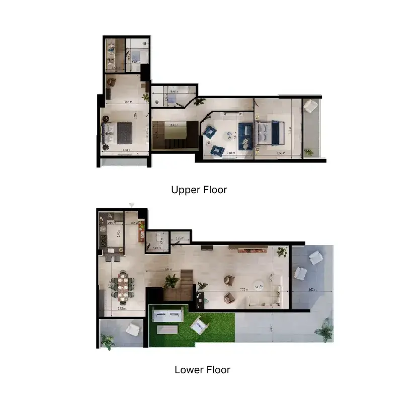 2 Bedrooms duplex - Uniestate Prime Tower