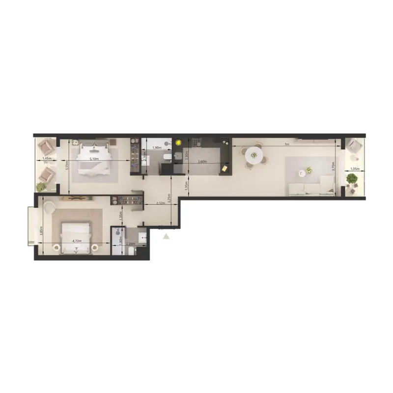 2 bedroom