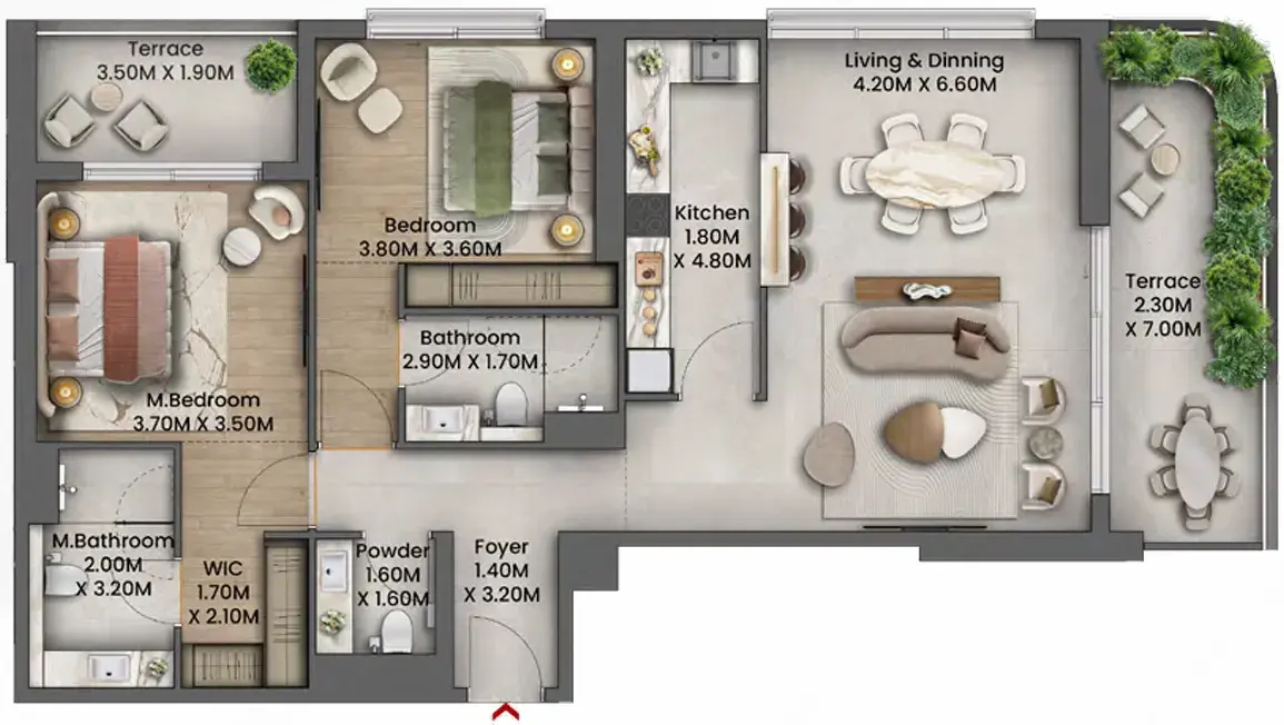 2 Bedrooms apartments - Talea