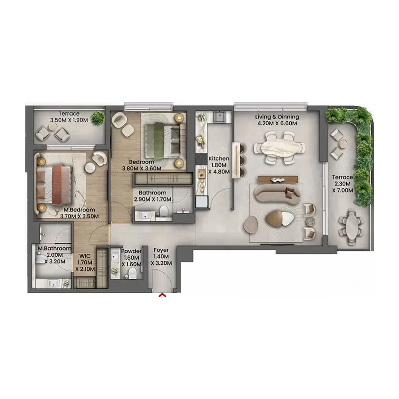 2 bedroom Apartments -  Talea
