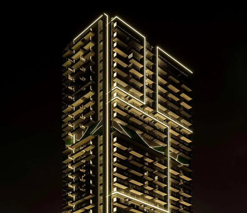 Tranquil Wellness Tower in Jumeirah Village Triangle by Wellcube.life - Exterior Image 1