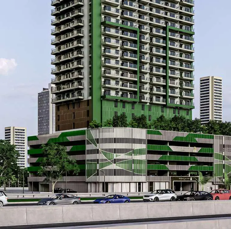Tranquil Wellness Tower in Jumeirah Village Triangle by Wellcube.life - Exterior Image 4