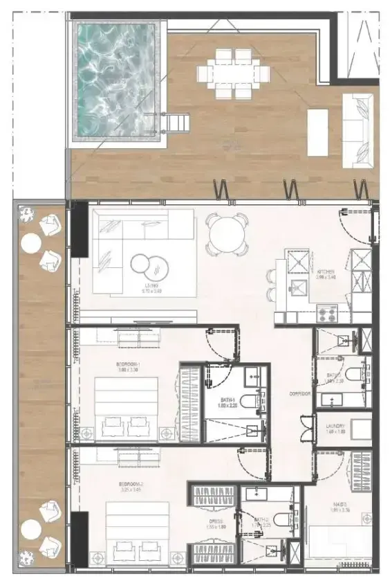2 Bedrooms apartments - Gharbi 2 Residences