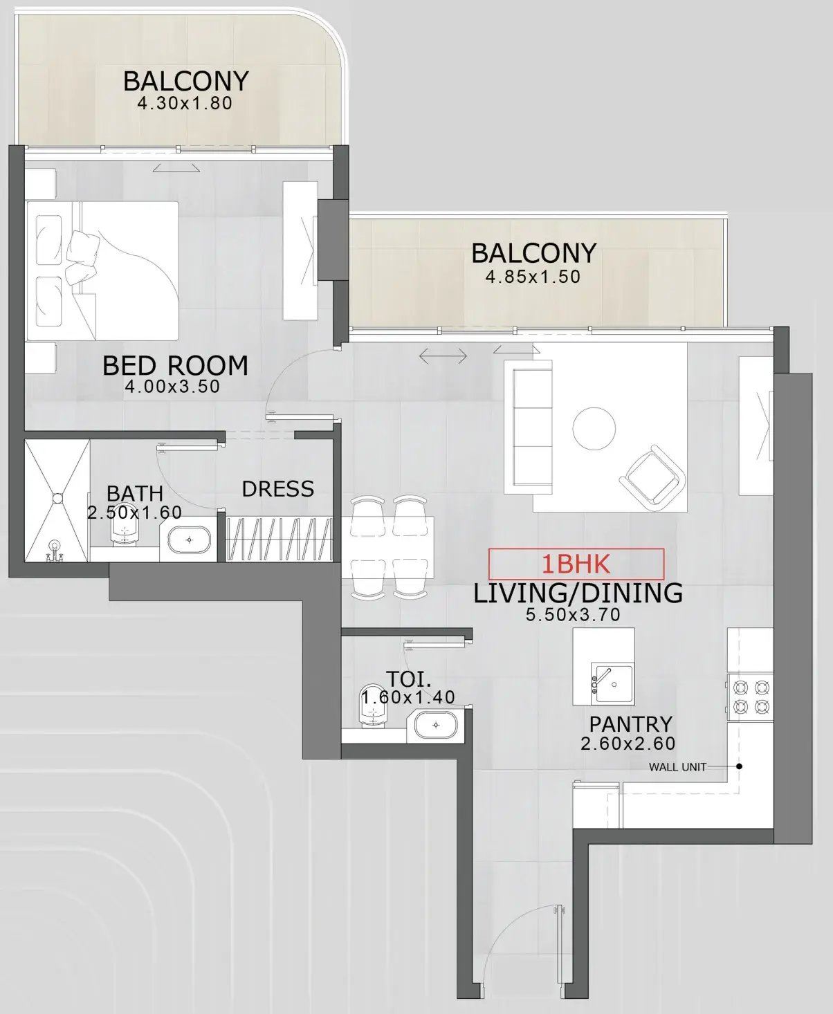 1 Bedroom apartments - Floarea Skies