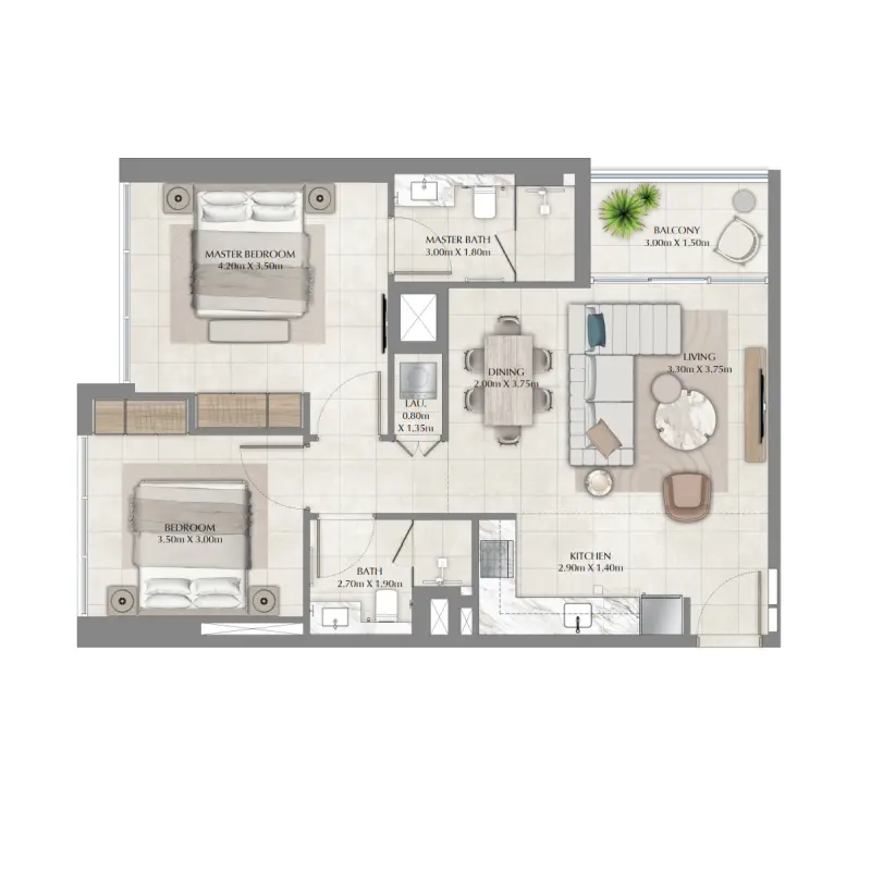 2 bedroom