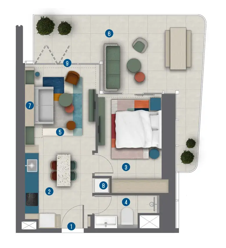 1 Bedroom apartments - Rove Home Marasi Drive