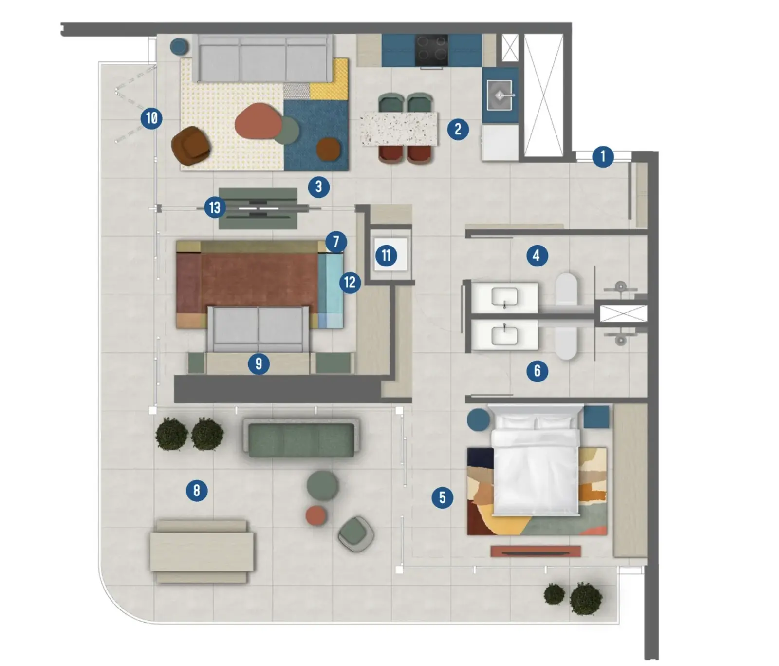 2 Bedrooms apartments - Rove Home Marasi Drive