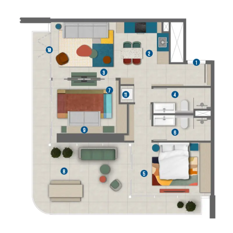 2 bedroom