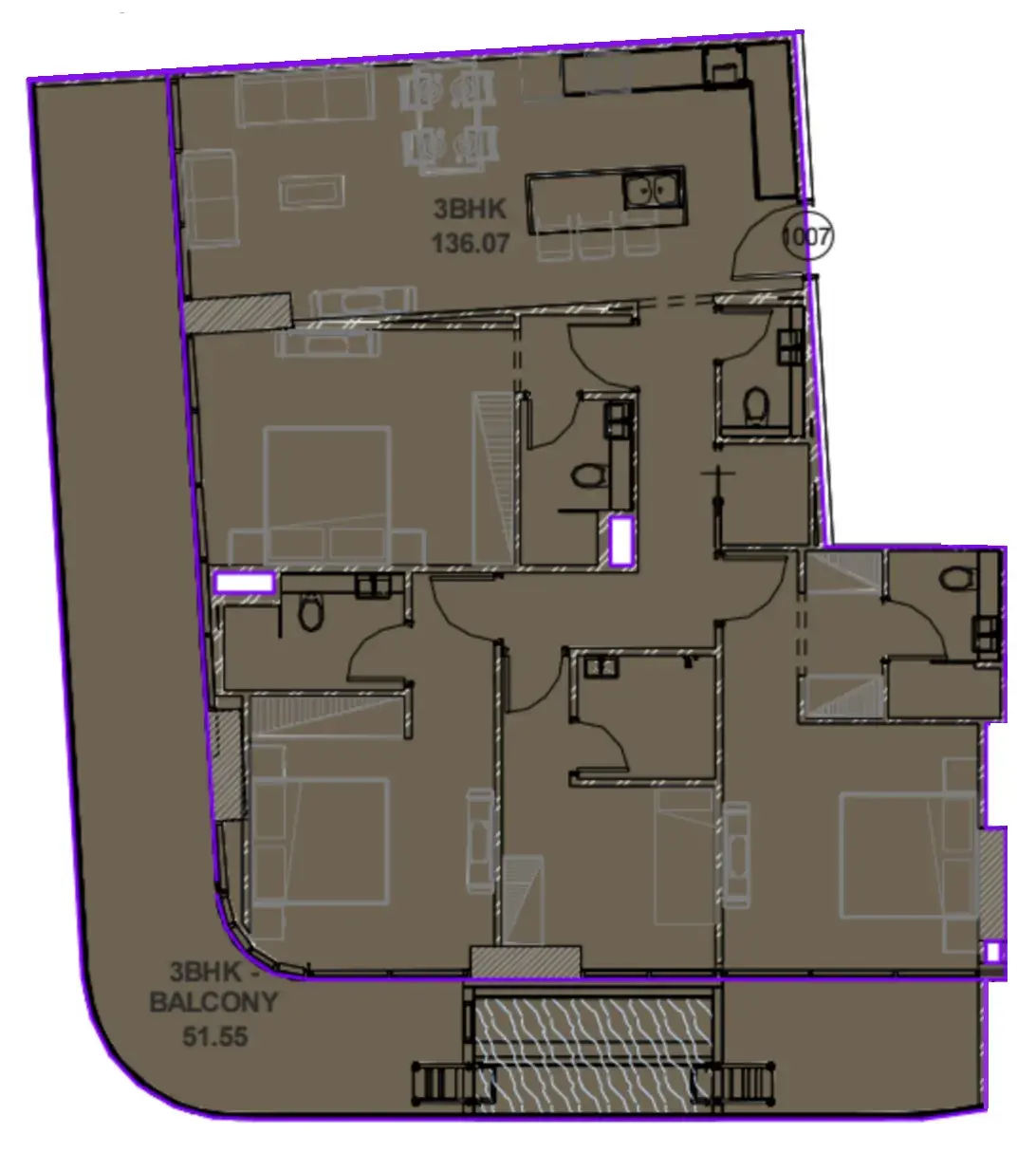 3 Bedrooms apartments - Lucky Oasis Residence