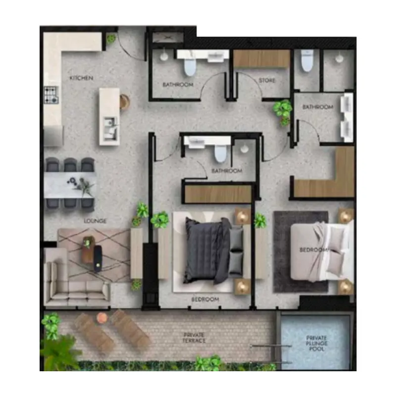 2 bedroom