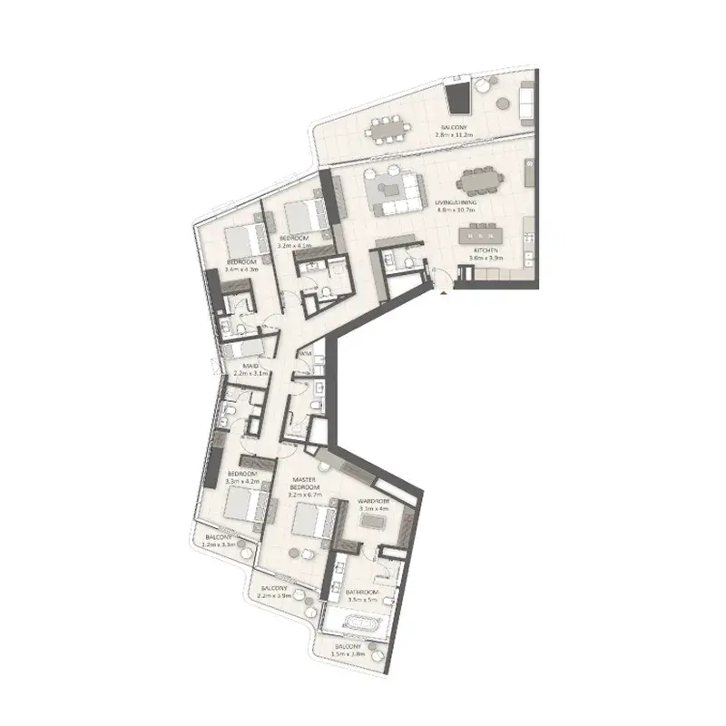 4 Bedrooms apartments - LIV Lux