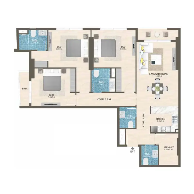 3 bedroom