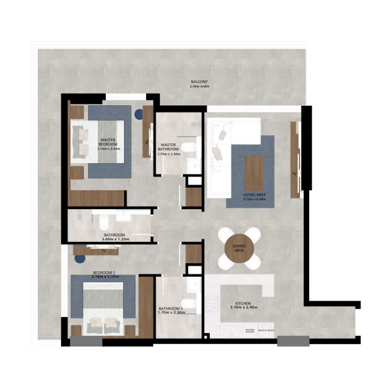 2 bedroom