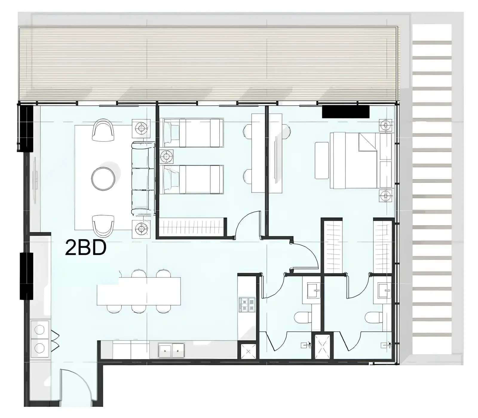 2 Bedrooms apartments - Cove Boulevard