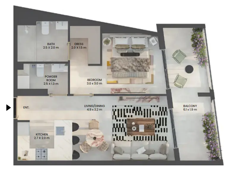 1 Bedroom apartments - Weybridge Gardens 2