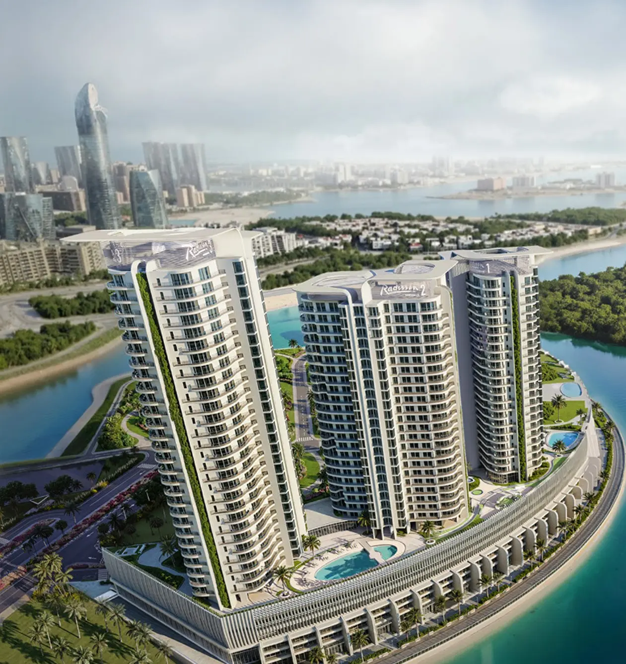 Master plan of Radisson Residences Al Reem Island Abu Dhabi