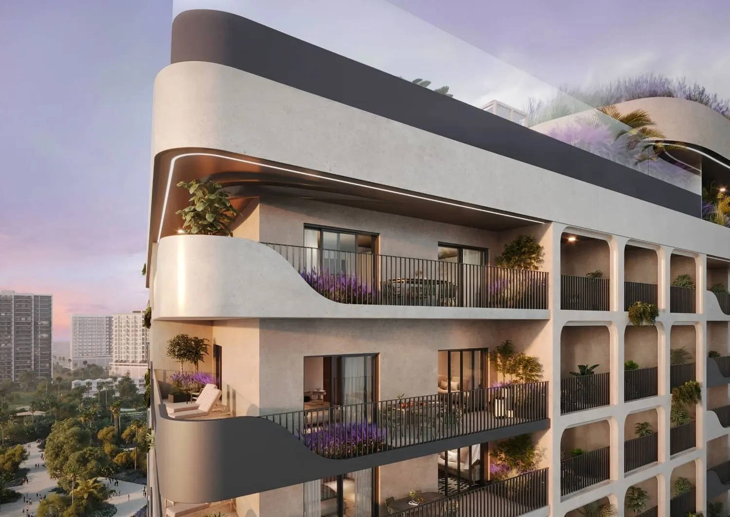 Weybridge Gardens 2 in Dubai Land Residence by Leos - Exterior Image 3