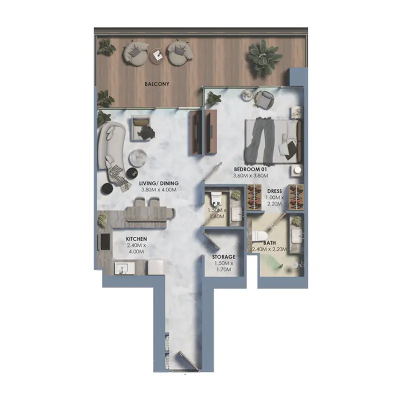 1 bedroom Apartments -  Marquis Vista