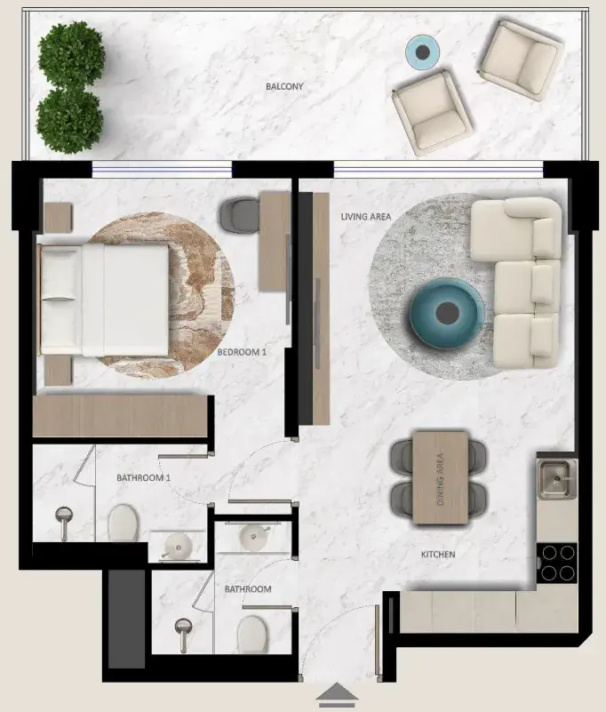 1 Bedroom apartments - Aark Terraces