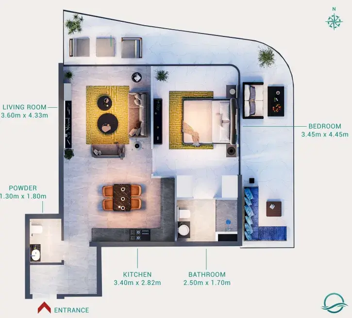 1 Bedroom apartments - Milos