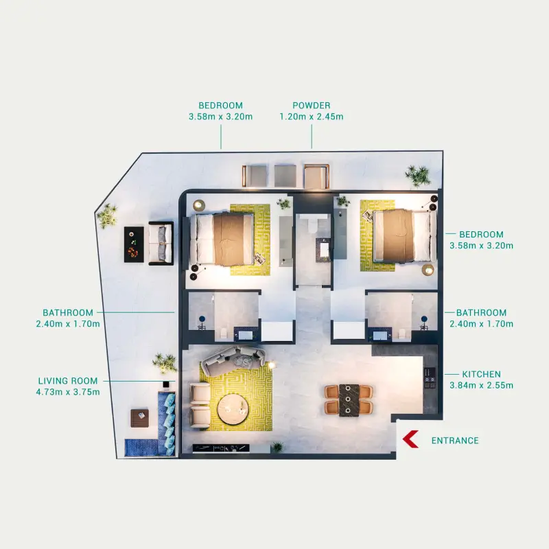 2 bedroom