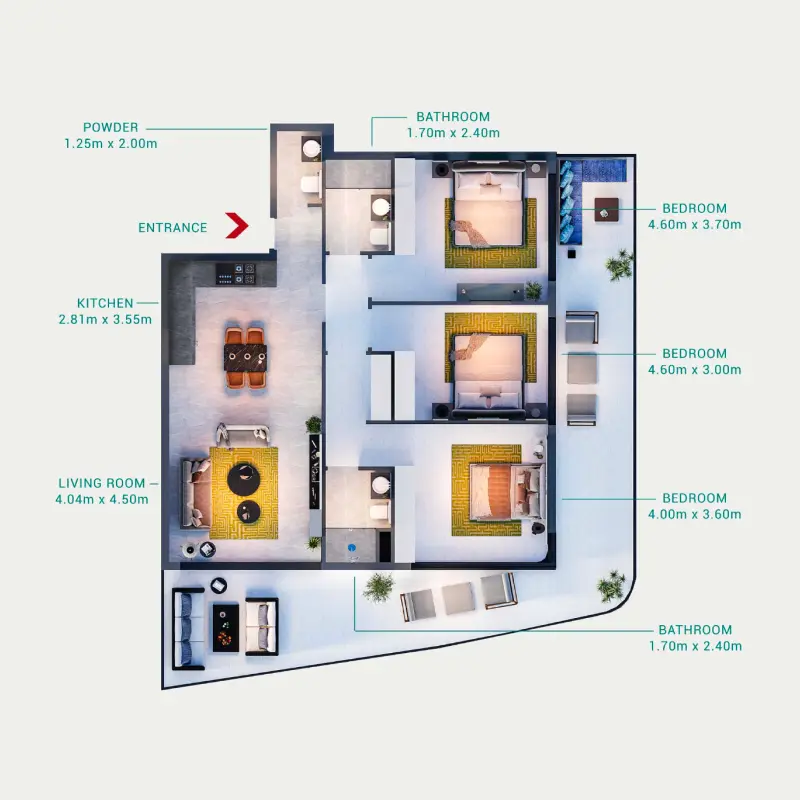 3 bedroom