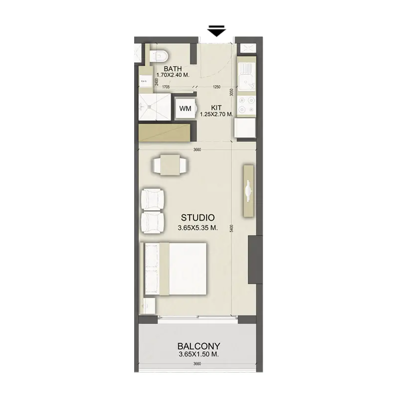 Studio Apartments -  Dalmore Tower