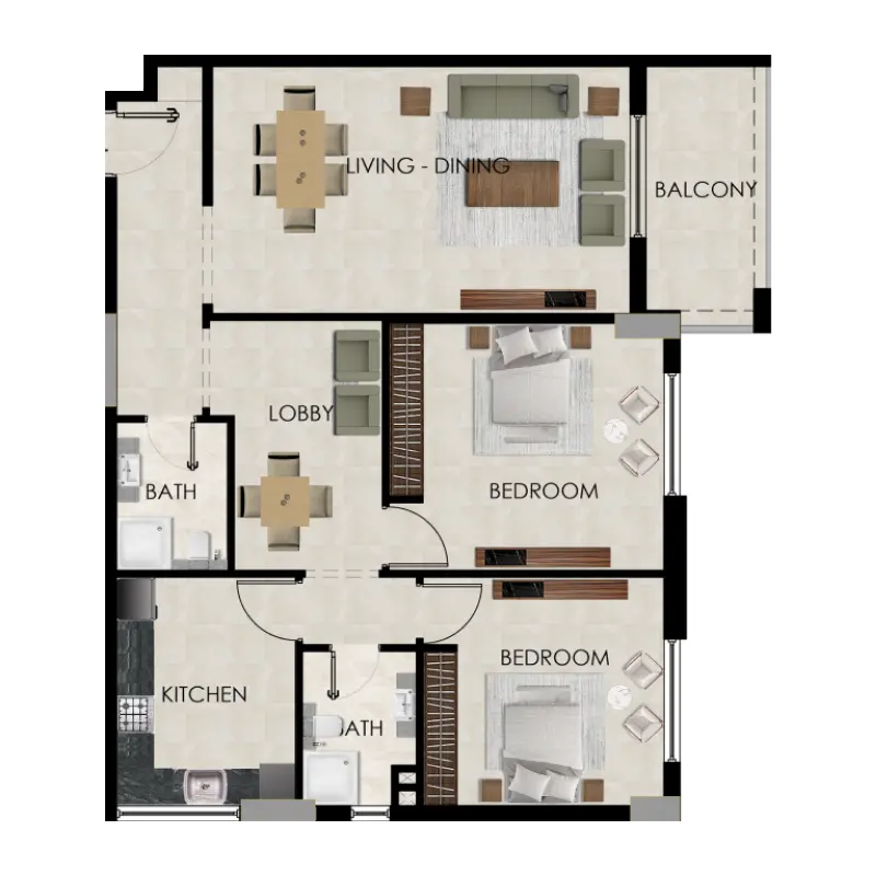 2 bedroom