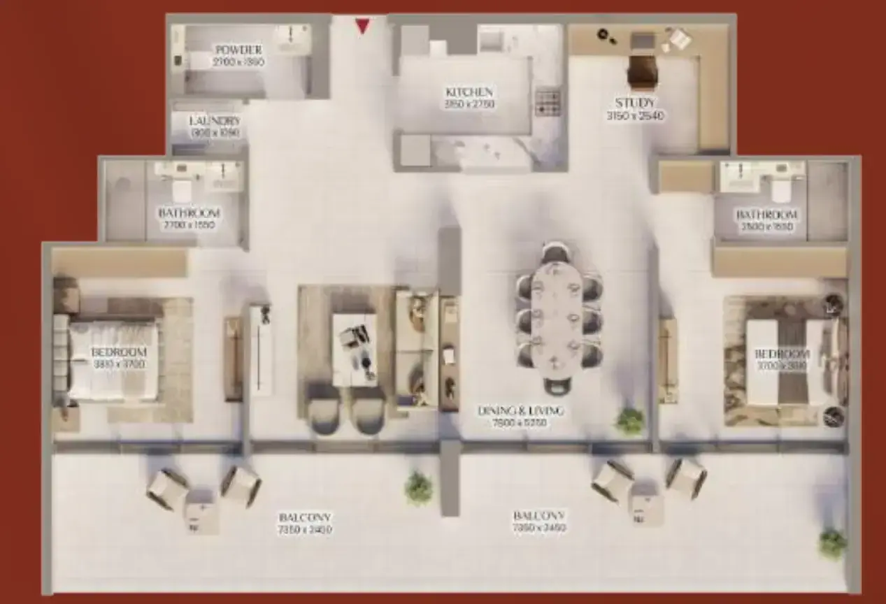 2.5 bedrooms apartments - Bliss Tower