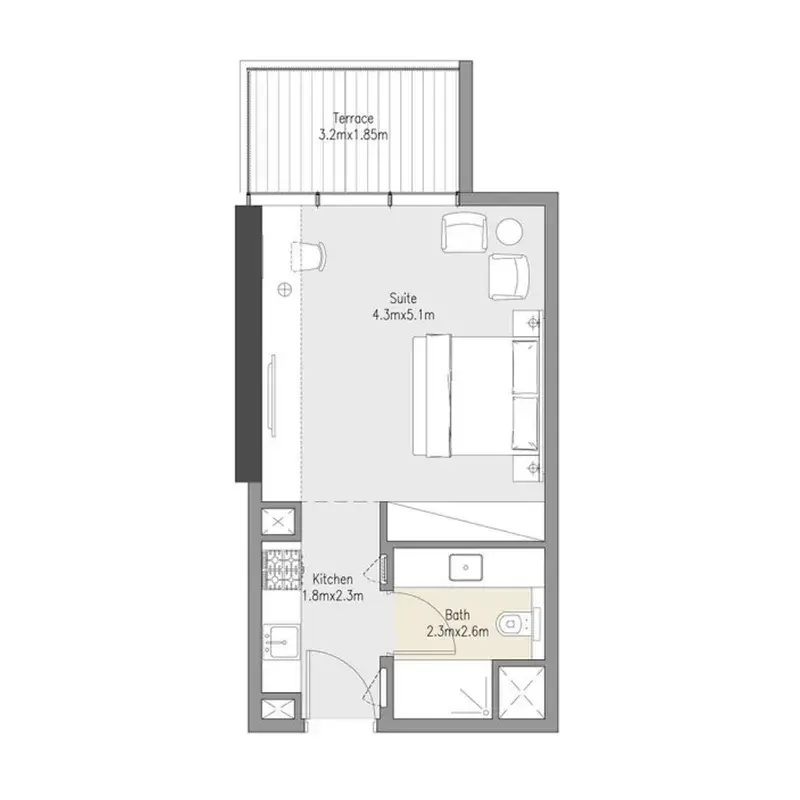 2 Bedrooms apartments - Zenith Residences