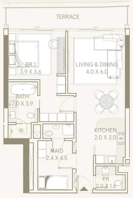 1.5 bedrooms apartments - Saas Hills