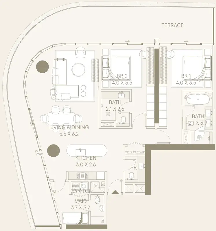 2.5 bedrooms apartments - Saas Hills