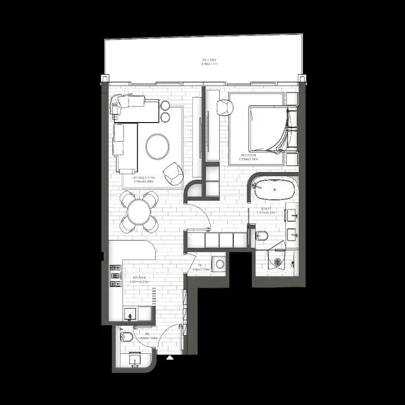 1 bedroom