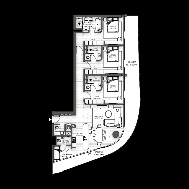 3 bedroom