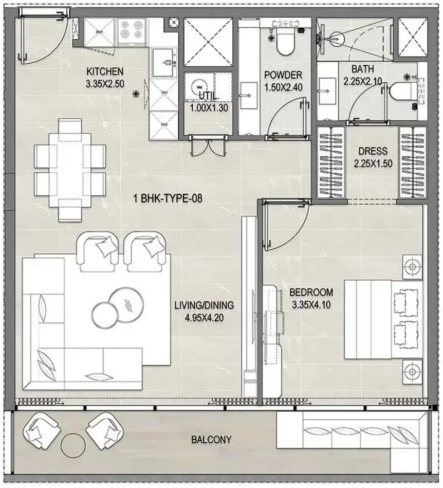 1 Bedroom apartments - Reef 1000