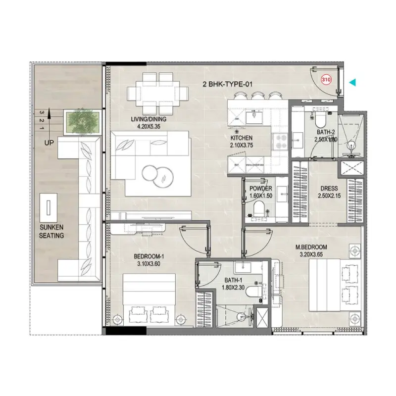 2 bedroom