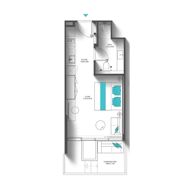 Studio apartments - Reef 998