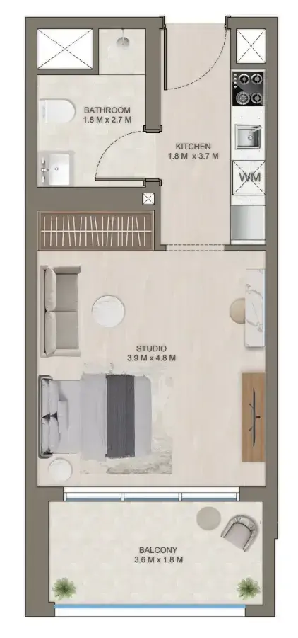 Studio apartments - The Corner