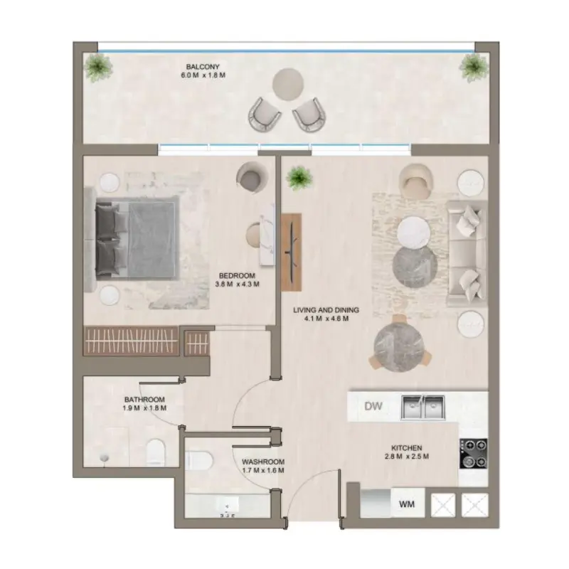 1 bedroom
