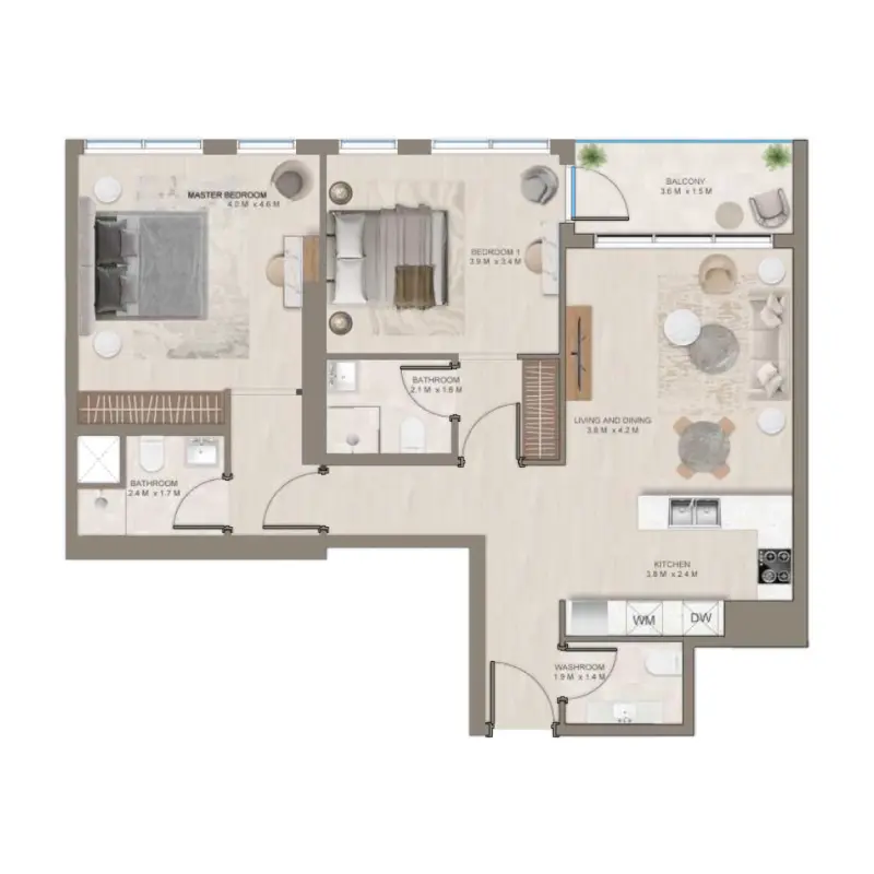 2 bedroom