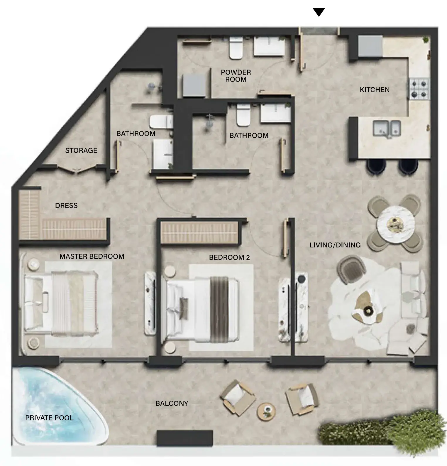 2 Bedrooms apartments - Weybridge Gardens 5