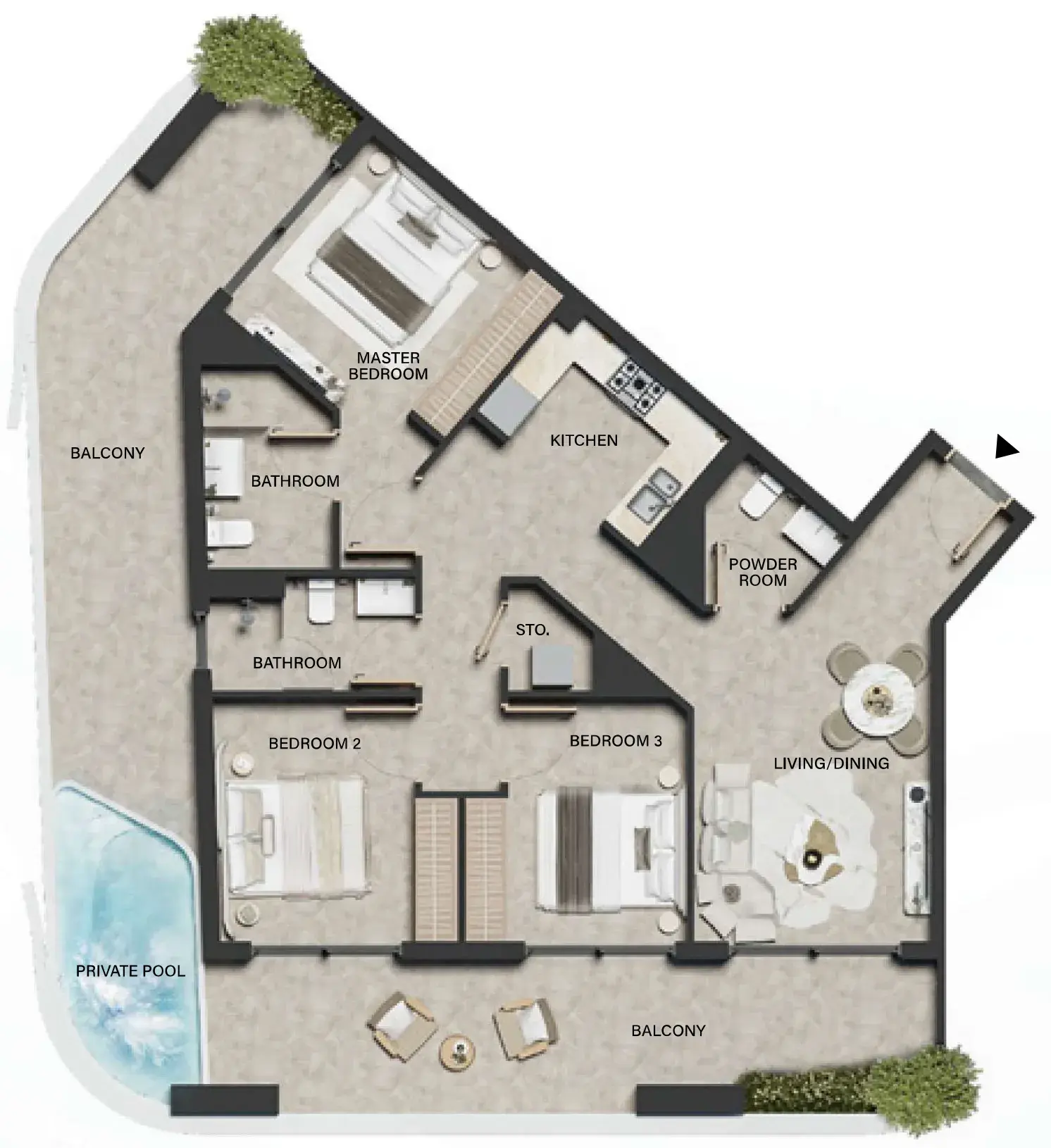 3 Bedrooms apartments - Weybridge Gardens 5