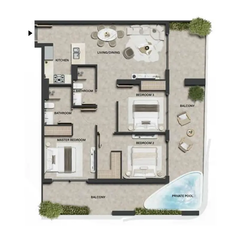 3 bedroom Apartments -  Weybridge Gardens 5