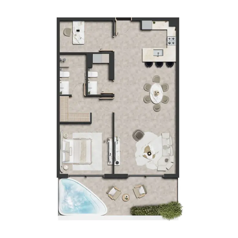 1 bedroom