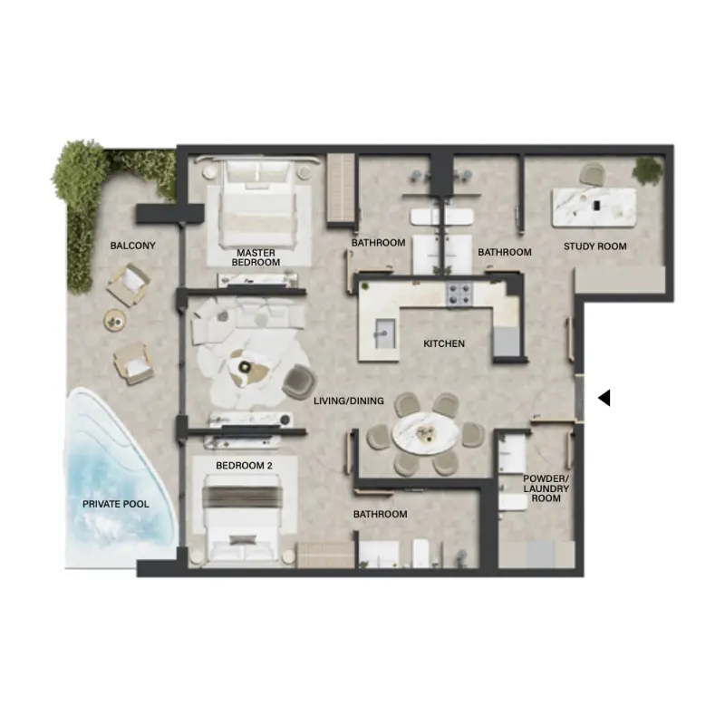 2 bedroom