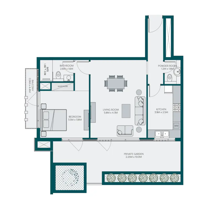 1 bedroom